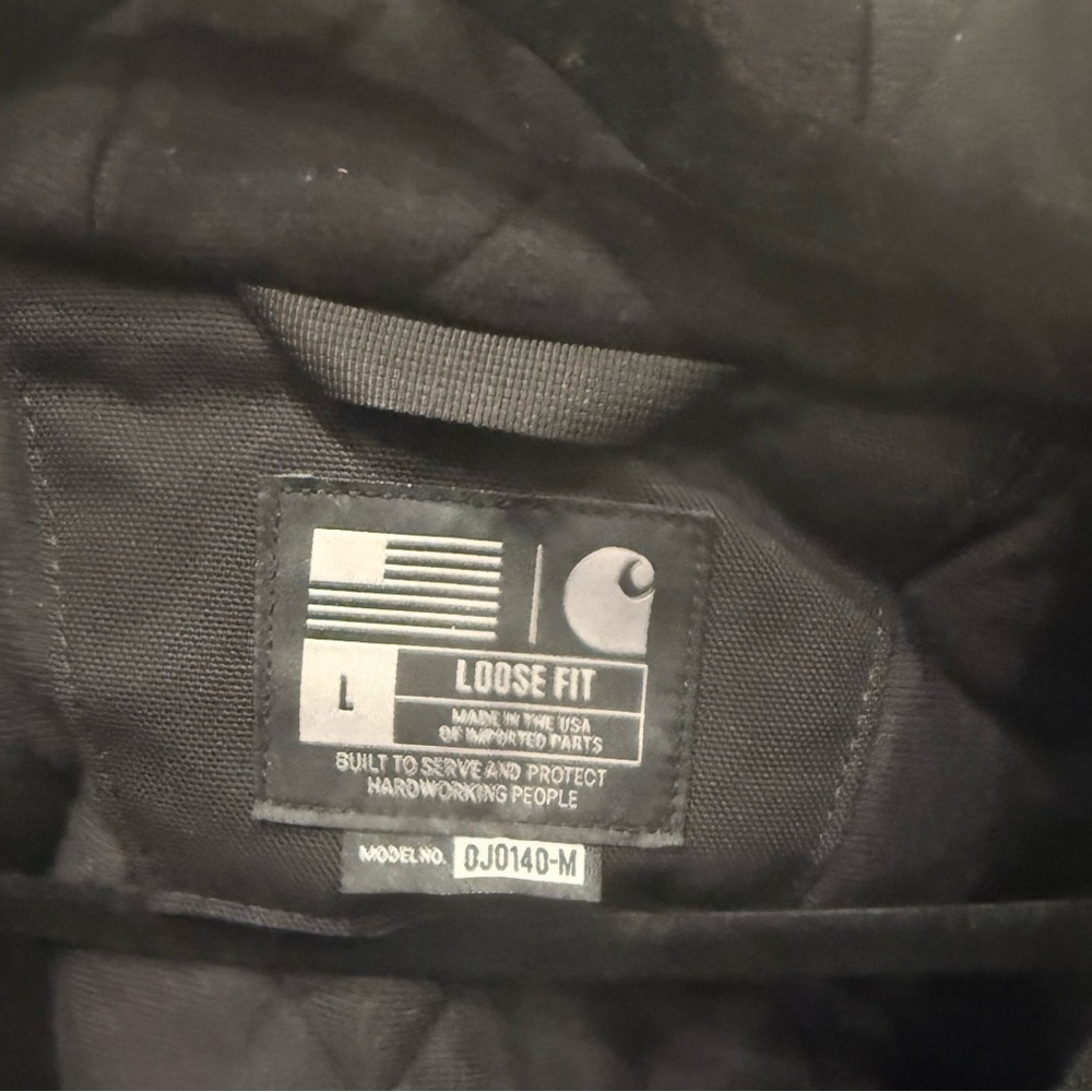 Carhartt Black Full-Zip Insulated Hoodie - Picture 3 of 6
